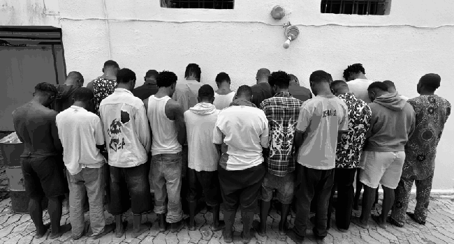 Suspected-Cultists-arrested-by-the-Lagos-Police-monochrome